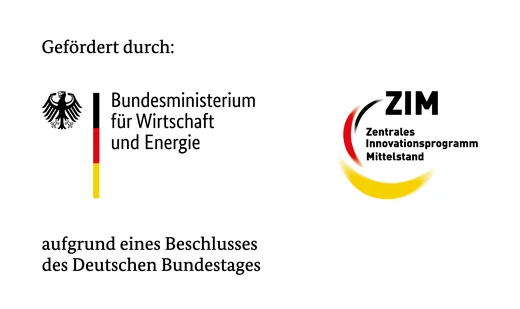 Gefördert durch das Zentrale Innovationsprogramm Mittelstand (ZIM) des Bundesministeriums für Wirtschaft und Energie